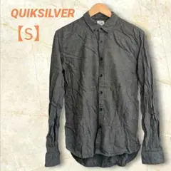 QUIKSILVER　シャツ　ワイシャツ　【S】　グレー　長袖　コットンのサムネイル