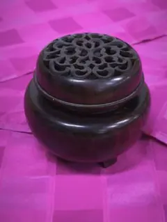 中国古玩 漆芝香合 蓮文様 漆器 - メルカリ