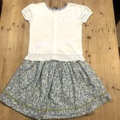 ファミリア　花柄スカートとサマーニットのセット