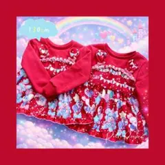 ハンドメイド♡子供服♡うさみみ♡ドッキングトップス♡130cm