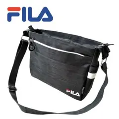 美品　FILA フィラ　ショルダーバッグ ブラック ダークグレー　ユニセックス