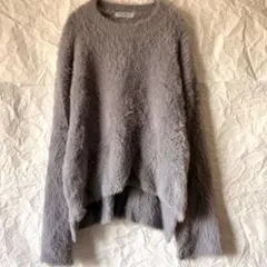 MINIMINISTORE ふわふわシャギーニット長袖セーター ブルーグレー Lのサムネイル