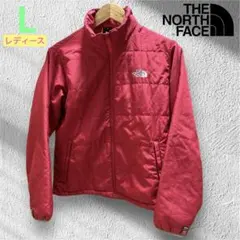 【美品】ノースフェイス 中綿ジャケット レッド レディースL相当（90）　ヌプシ