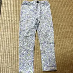 紫 花柄 長ズボン 110cm
