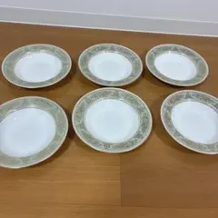 ウェッジウッド コロンビアセージグリーン スープ皿 黒壷 6枚まとめ