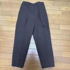 MARKAWARE フランネル プリーツ ペグトップパンツ ネイビー 1 MARKAWARE フランネル プリーツ ペグトップパンツ ネイビー 1