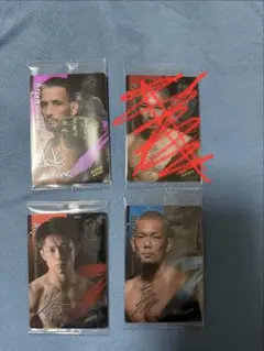 サイン入り選手カードセット 4枚