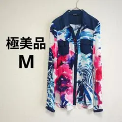 極美品✨Desigual デシグアル デニム カラフル シャツ ブラウス Mのサムネイル