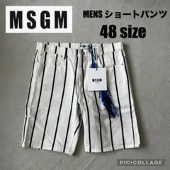 MSGM メンズ ストライプ ショートパンツ 48サイズ 未使用のサムネイル