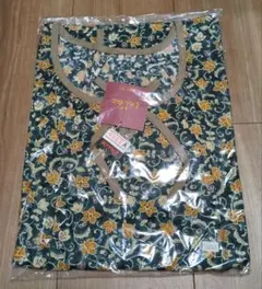 【値下げ】花柄綿100%パジャマ　ネグリジェ　 M-L 日本製