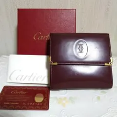 Cartier カルティエ 三つ折り財布 マストライン ボルドー 化粧箱付のサムネイル