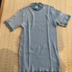 Healthknit 青系ストライプ 半袖Tシャツ Mサイズのサムネイル