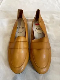 【美品】ヘップ H.E.P. カジュアルシューズ イエロー ローファー 日本製