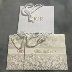 DIOR ホワイト、柄ショップ袋 3枚セット