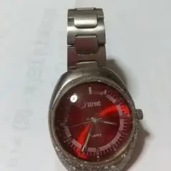 昭和レトロビンテージJ'street クォーツ腕時計 文字盤レッド