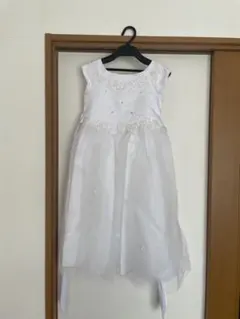 白 ドレス 子供用 120cm 袖なし キッズコレクションのサムネイル