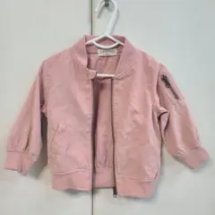 90㎝　 ウィンドブレーカー　保育園着　フードなし　ピンク　無地　春秋