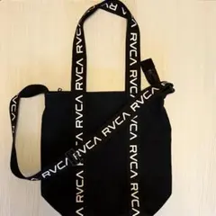 RVCA ロゴテープ 2WAY トートバッグ ブラック