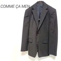 COMME ÇA MEN ダークグレー ストライプ スーツジャケット　S