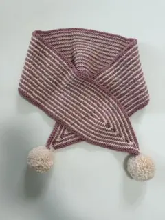 kalinka ニットマフラー ポンポン付き