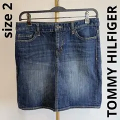 TOMMY HILFIGER デニムスカート サイズ2 ミニスカート　台形