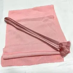 b834 正絹　帯揚　ちりめん　無地　帯締　ラメ糸　セット　美品　着物