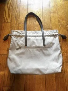 ハルメク　ナイロントートバッグ　グレー