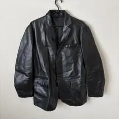 IXI:Z ブラック　レザー　重量あり　ジャケット　牛革　本革