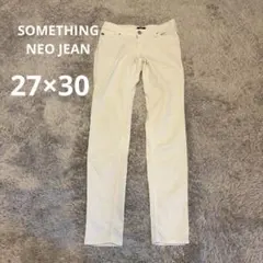 SOMETHING NEO JEAN ホワイト 27×30 ホワイト　日本製のサムネイル