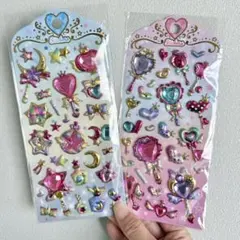 ドリーミーデコシール　マジカル　キラキラ　ステッキ　2枚セット