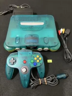 ニンテンドー64 美品　クリアブルー 極みスティック良好コントローラー
