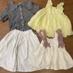 petit main トップス韓国服スカート120㎝黄色トップスのみ110㎝