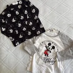 H&M ミッキーマウス Tシャツ 2枚セット 12-18M