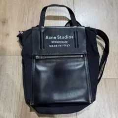 Acne Studios ロゴ トートバッグ ブラック ナイロン×レザーのサムネイル