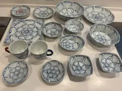古伊万里 染付竹林蛸唐草文 色々10皿 大明成化年製 名品 江戸中期 古