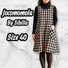 Jocomomola ホコモモラ チェック柄チュニックミニワンピース サイズ40