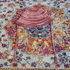 クラッシャーハット　紐付きハット　ハット　帽子　かぎ針編み