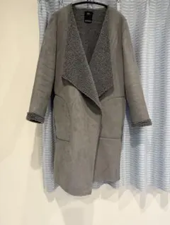 AZUL グレー スエード風コート