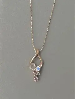 組曲ジュエリーK10PGマルチカラーストーンネックレス