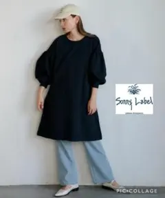 アーバンリサーチ　袖ボリューム スウェット ミニ ワンピース