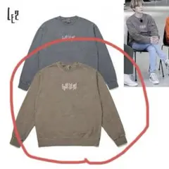 【韓国人気ブランド/LE2】ピグメントアドレソンズスウェットシャツ（ココア）