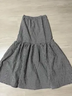 ギンガムチェックフレアスカート