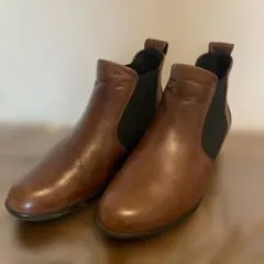 fitfit ブラウン インフィニティサイドゴアブーツ レザー 22.5cm