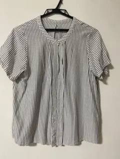 【グローバルワーク】ストライプ 半袖シャツ Mサイズ