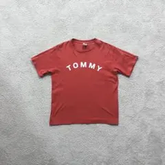 TOMMY ロゴ Tシャツ フェード 赤 レッド トミージーンズ M