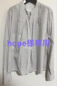 LEMAIRE brownストライプ 長袖シャツのサムネイル