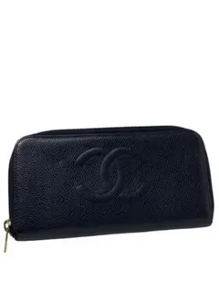 CHANEL 長財布 キャビアスキン ブラック・ノベルティ - メルカリ
