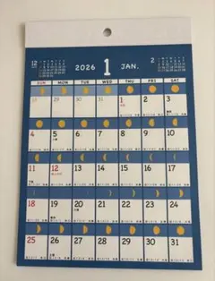 2026年月の満ち欠けカレンダー A5