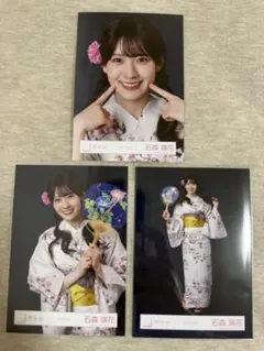 櫻坂46 生写真　石森璃花　浴衣　セミコンプ②