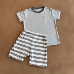 110サイズ ライトグレー パジャマセット